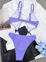 Load image into Gallery viewer, Purple Solid Bikini
